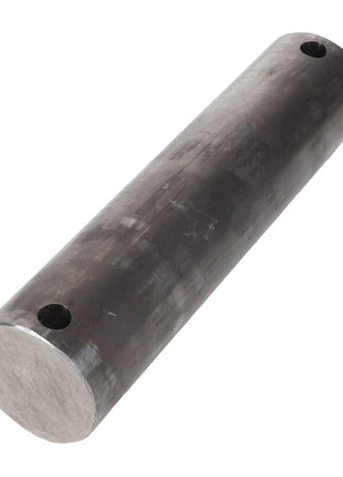 No Current Product Description Available: The AGCO Walk Beam Shaft - Acp0000170, a cylindrical metal rod with a smooth surface and a hole drilled through each end.