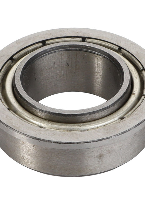 The AGCO | BEARING - CG1251222002 is a metal ball bearing with an inner and outer ring, featuring a cylindrical shape and visible grooves. Currently, there is no additional product description available for further details.