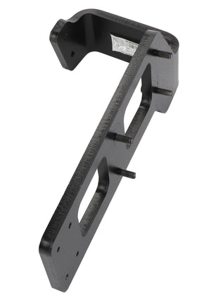 Introducing the AGCO | Support - Acw2290830, a black metal bracket featuring multiple cutouts and protruding threaded bolts, specifically designed for mounting or supporting purposes. Brought to you by the trusted brand AGCO.
