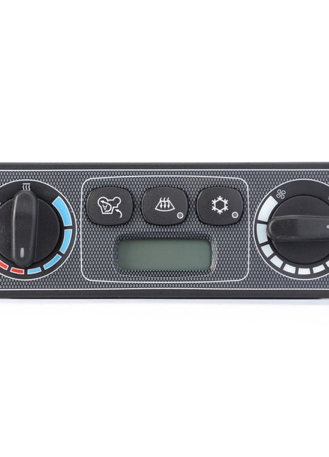 The AGCO | Control Box - Acw214632A by AGCO is a vehicle climate control panel featuring knobs for adjusting temperature and fan speed, along with buttons to select various ventilation modes.