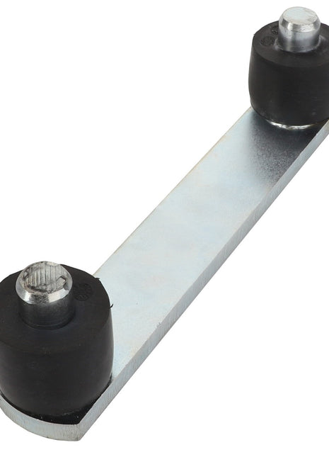 The AGCO | ARM - D28450528 by AGCO is a metal bar featuring rubber bushings at both ends, though no current product description information is available.