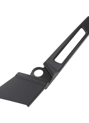 The AGCO | Cladding - Acw386688A by AGCO is a sleek black metal hand scraper featuring a flat, beveled edge and an ergonomic cutout handle for easy grip.