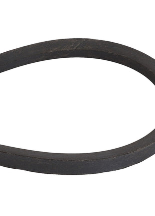 A durable black rubber V-belt, the AGCO | Belt - 795582M2 from AGCO, contoured in a sleek oval shape.