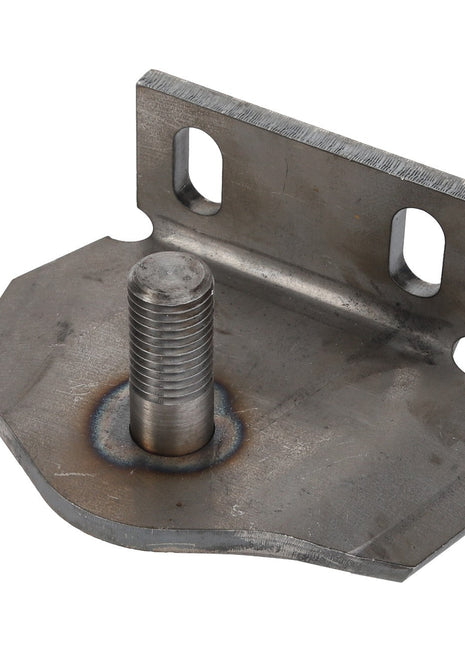 The AGCO | BRACKET - D28251918 is a metal bracket from the AGCO brand that features two mounting holes and one threaded bolt. No additional product description information is available yet.