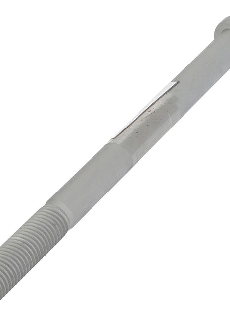 Image of the AGCO Screw 12 Points Flange Head (Acw2154720), a long, metal bolt with a hex head, partial threaded section, and polished surface.