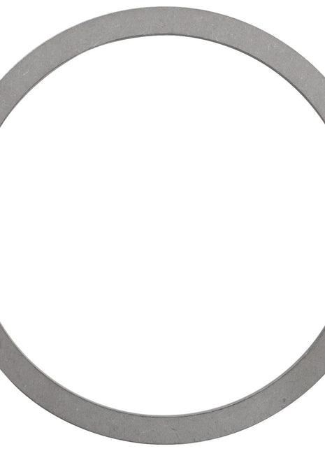 A sleek, metallic circular ring with a thin profile, the AGCO | SHIM - F743300021500 by AGCO.