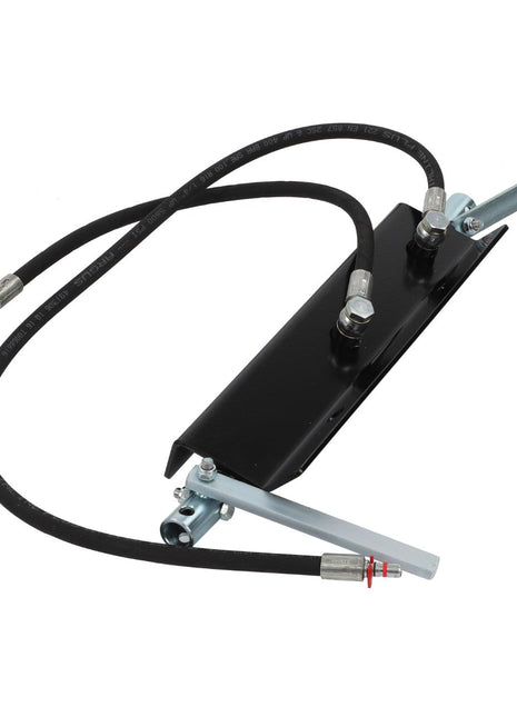 A black hydraulic hose bridge assembly with attached hoses and metal fittings, branded as AGCO | KIT - AL5219151, against a white background.