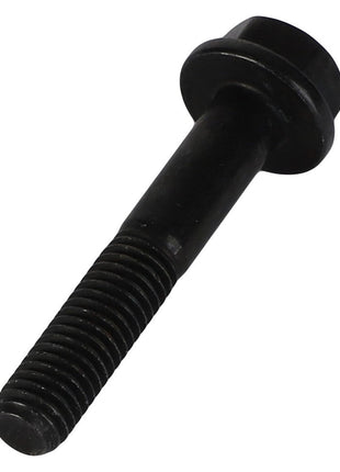 A black metal bolt with a round head and threaded shaft, shown on a white background. This is the AGCO | Hexagon Flange Bolt - Acw1047130 by the brand AGCO. No current product description information is available.