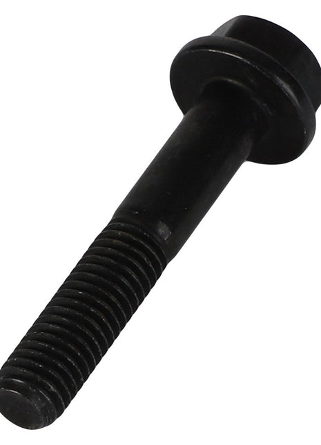 A black metal bolt with a round head and threaded shaft, shown on a white background. This is the AGCO | Hexagon Flange Bolt - Acw1047130 by the brand AGCO. No current product description information is available.
