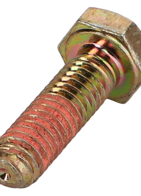 A bolt with a threaded body and hexagonal head from AGCO, identified as the "Bolt - 6316655M1," featuring a yellowish tint and slight wear marks. No additional product description available.