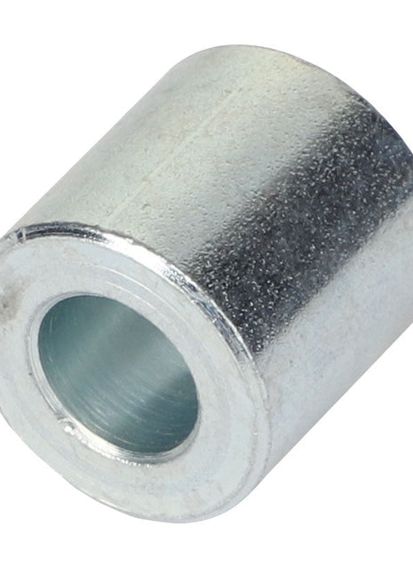 Introducing the AGCO | SPACER - ACP0349960: A cylindrical, metallic spacer or bushing with a hollow center and a shiny, reflective surface. For any product questions or assistance with ordering, our support team is readily available.
