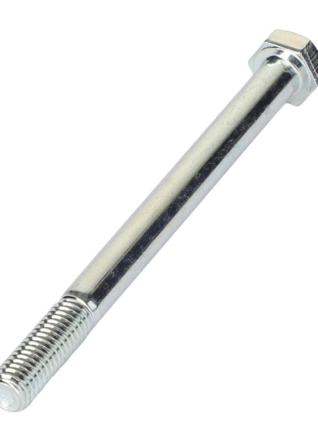 A close-up view of the AGCO | HEXAGONAL HEAD BOLT - 0901-10-72-00, featuring a threaded end and made of shiny metal. No current product description information available.