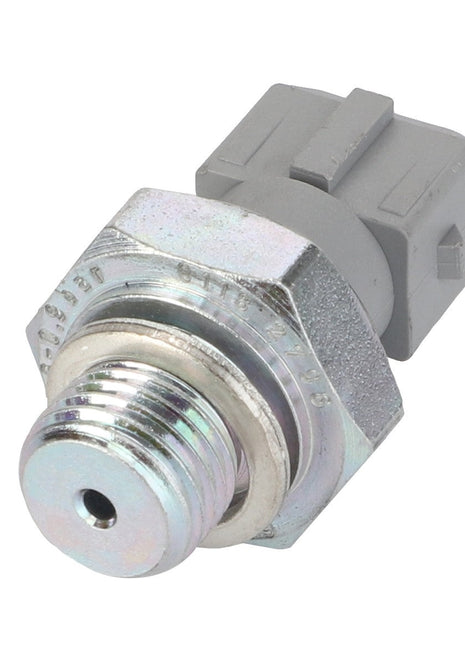 The AGCO Pressure Switch - F030970020010 is a metallic automotive pressure sensor featuring a threaded fitting and a gray plastic electrical connector. No current product description available.