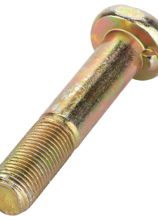 AGCO's Bolt - Acp0300930 is a single gold-colored metal bolt featuring a round head and a threaded end. No current product description available for further details.