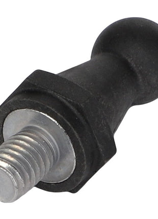 Close-up of the AGCO Ball Stud - Acw2840850, featuring a black, ball-headed bolt with a threaded metal end and a hexagonal base. Currently, no additional product description information is available for this item.