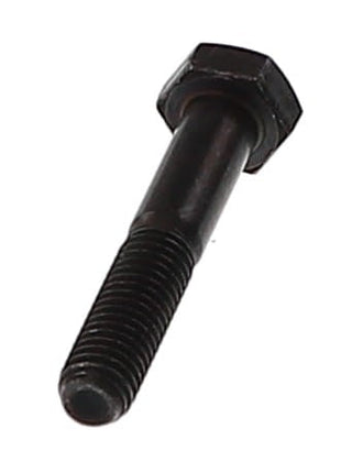 A sturdy black hex bolt, the AGCO Hexagonal Head Bolt - Acw5179520, is engineered with a threaded shaft for securely fastening materials together.