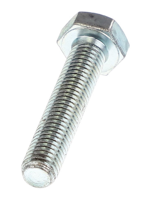 A close-up view of the AGCO HEXAGONAL HEAD BOLT - 0901-21-14-00, featuring a metallic finish and a threaded shaft.