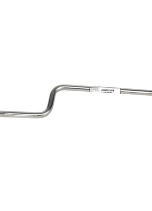 Product Description: The AGCO | Pipe - Acw029337B, from the brand AGCO, is a metal automotive brake or fuel line featuring a bend in the middle and threaded fittings on both ends.