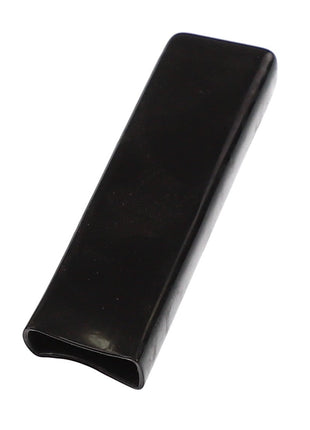 A sleek, black plastic cap designed with a modern rectangular shape, the AGCO Handle Grip - Acw0988170 exemplifies contemporary design.