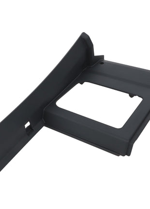 Introducing the AGCO Front Panel - Acw1234350, a rectangular plastic bracket featuring a raised edge and a central square cutout, specifically designed for mounting or structural support.