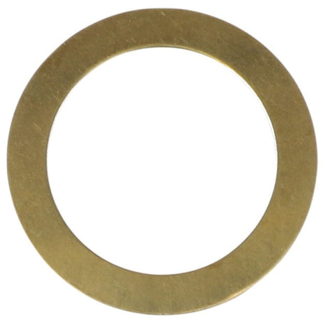 A circular brass washer, model AG123343 by AGCO, with a large central hole is showcased against a white background, highlighting its simple yet functional design.