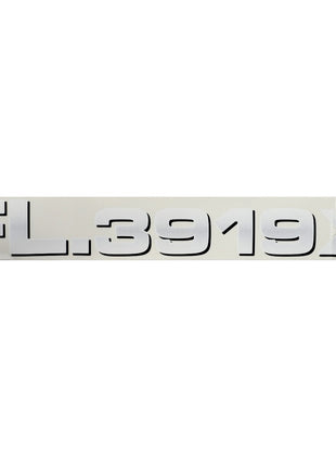 Chrome 3D letters and numbers arranged on a white background spell out "FL.3919X." This corresponds to the AGCO Decal, Model - Acp0352130 by AGCO. No current product description is available for this product.
