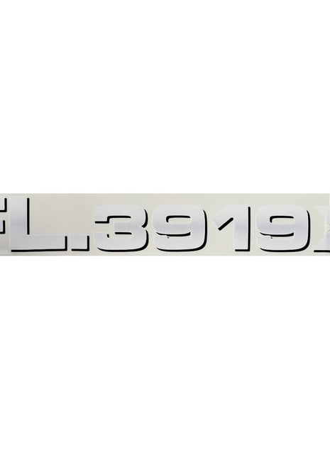 Chrome 3D letters and numbers arranged on a white background spell out "FL.3919X." This corresponds to the AGCO Decal, Model - Acp0352130 by AGCO. No current product description is available for this product.