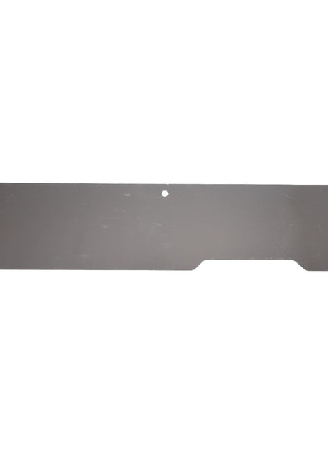 AGCO | Wear Plate - Acx253151A: Rectangular metal plate with three small holes near the top edge and a small rectangular indentation along the bottom edge. Please note: No current product description information available.