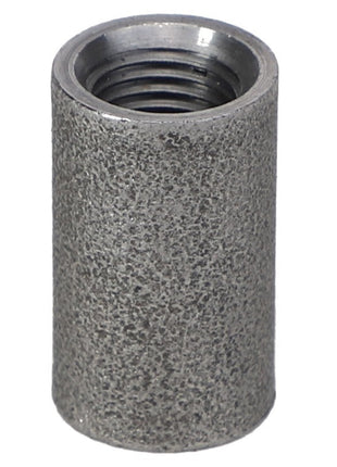 The AGCO | PIPE COUPLER - AG553115 is a cylindrical, textured metal coupler featuring visible internal threading at one end. No current product description information available.