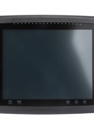 The AGCO | CONTROL CONSOLE - ACZ000000C, manufactured by AGCO, is a black, rectangular electronic device equipped with a screen—potentially a touch screen monitor—and several function buttons positioned along the bottom edge. Further product description information is not available at this time.