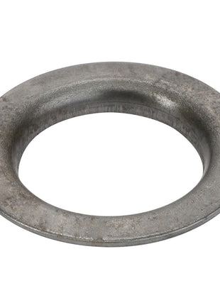 The AGCO DISC - 0.007.6115.0 is a metal washer from the AGCO brand, featuring a beveled edge and a circular hole in the center. Its surface appears slightly weathered. Currently, no detailed description has been provided; please contact support for any questions.