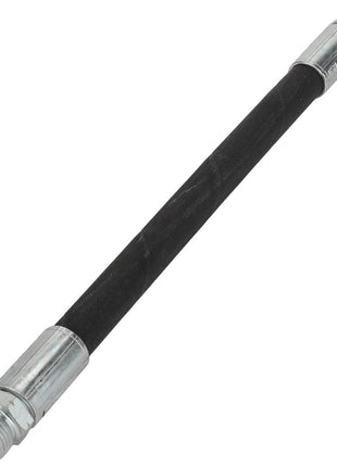 AGCO Hydr. Hose - Acw0177230 is a flexible black rubber hose featuring metal connectors on both ends. No product description available.