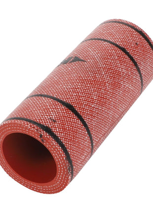 The AGCO Thimble - F007200090090, a red textured foam roller with black stripes, is perfect for muscle massage and physical therapy. No current product description available can quite capture the relief and benefits this roller provides.