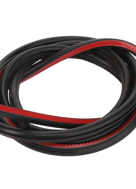 AGCO's Protective Seal - Acx2449230: A coiled black rubber strip featuring a red edge. Brand: AGCO. No current product description information is available.