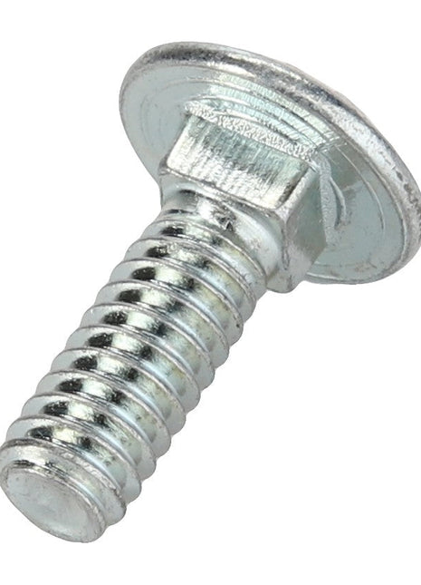 Image of an AGCO Carriage Bolt - Acp0148090, a silver, metal carriage bolt with a flat, round head and threaded shaft. Brand: AGCO. No Current Product Description Available.