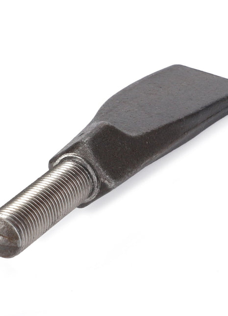 A metallic tool named AGCO | Tooth - La301172230, featuring a threaded cylindrical end and a flat, wedge-shaped opposite end, displayed on a white background. No further description available.