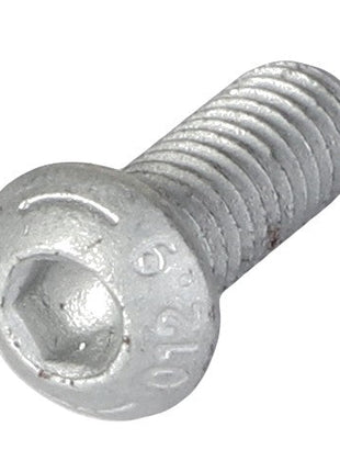 Close-up image of an AGCO Hex Socket Screw - Acw5118160 lying on a white background, with no additional information provided.