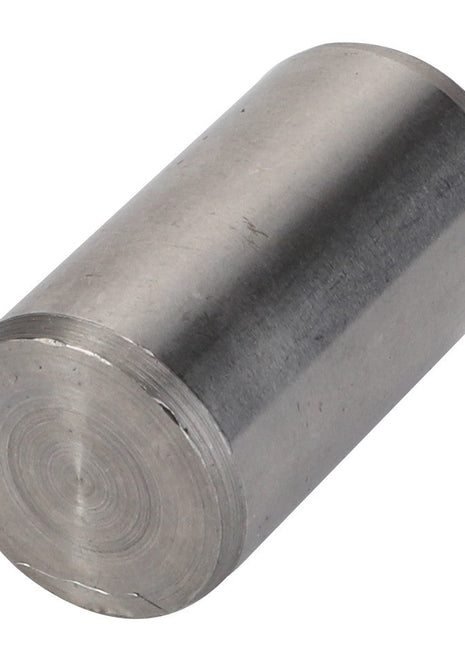 The AGCO | DOWEL - F743300020070 is a cylindrical metal rod with smooth surfaces and a shiny finish.