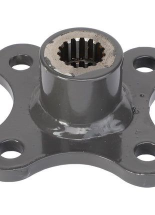 The AGCO Hub (Acw3997580) by AGCO features a central cylindrical protrusion on a flat, cross-shaped base with four equidistant holes.