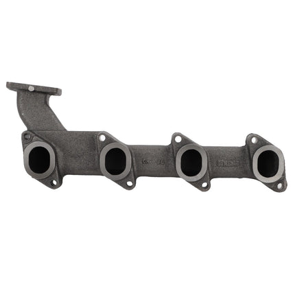 The AGCO Exhaust Manifold (Model: Acw2915980) is a four-port component equipped with bolt holes for secure mounting onto an engine.