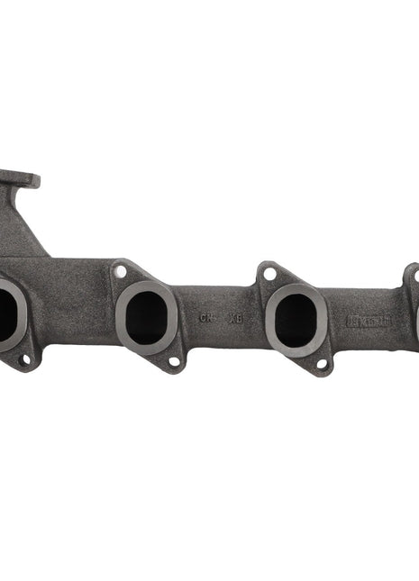 The AGCO Exhaust Manifold (Model: Acw2915980) is a four-port component equipped with bolt holes for secure mounting onto an engine.