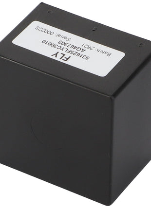 A black rectangular electronic device known as the AGCO | Relay - Acp0333140, featuring a white label on one side with text and numbers; no current product description available.