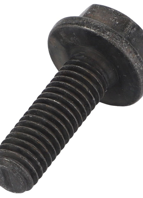 AGCO | Hexagon Flange Bolt - Acw0775840, a metallic threaded hex bolt with a flanged head, lying on a white background. No current product description information is available.