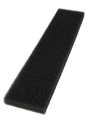 The AGCO Foam - Acw1052760 is a rectangular black foam filter boasting a textured and porous surface for optimal performance.