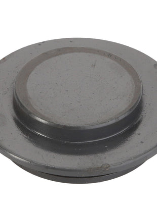 The AGCO CIRCLIP - ACY1100340 is a gray, circular, flat metal object featuring a raised center and a slightly beveled edge. Unfortunately, there is no current product description information available.