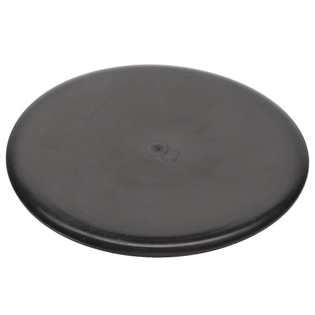 A black, round frisbee or flying disc is shown against a plain background, much like the precision and design inherent in the AGCO Jam Assembly - Acw9020700.