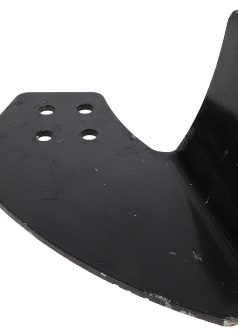 A black metal bracket with a curved side featuring four holes arranged in a square pattern, identified as the AGCO Scraper Blade, Right Hand - Acp0018340. No current product description available.