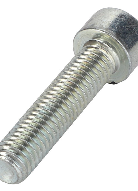 A shiny, cylindrical metal bolt with a hexagonal socket head and threaded shaft, oriented diagonally. This item is identified as AGCO | SOCKET HEAD BOLT - 0902-10-27-00 and is manufactured by AGCO. No current product description information is available for this item.