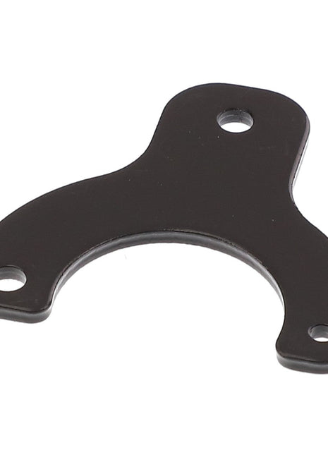 The AGCO Attachment - Acw006745A is a black, U-shaped metal bracket featuring three holes, designed specifically for mounting or securing purposes.