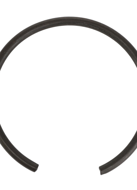 The AGCO | RETAINING RING - AL5016668, a black, circular snap ring with a small gap, is displayed on a white background; however, detailed product description information is currently unavailable.